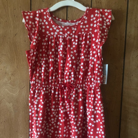 CAT & JACK - Girl's Red And White Star Dress . - Picture 1 of 2